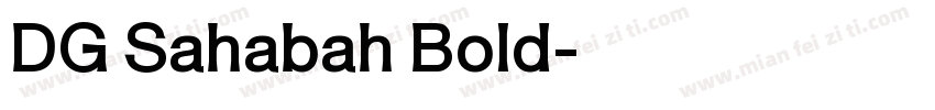 DG Sahabah Bold字体转换